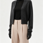 AI Virtual Try-On for Black Cardigan and Pink Trousers