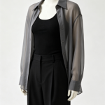 AI Virtual Try-On for Sheer Grey Layered Outfit